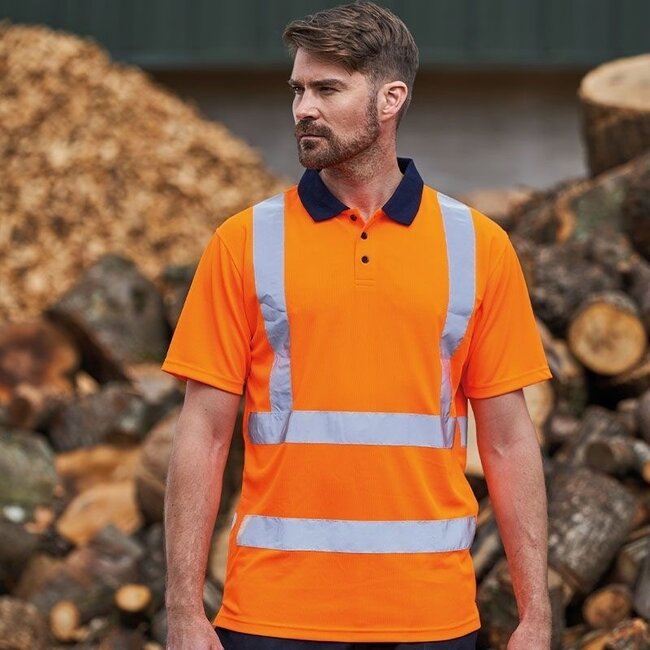 Reflecterende polo oranje