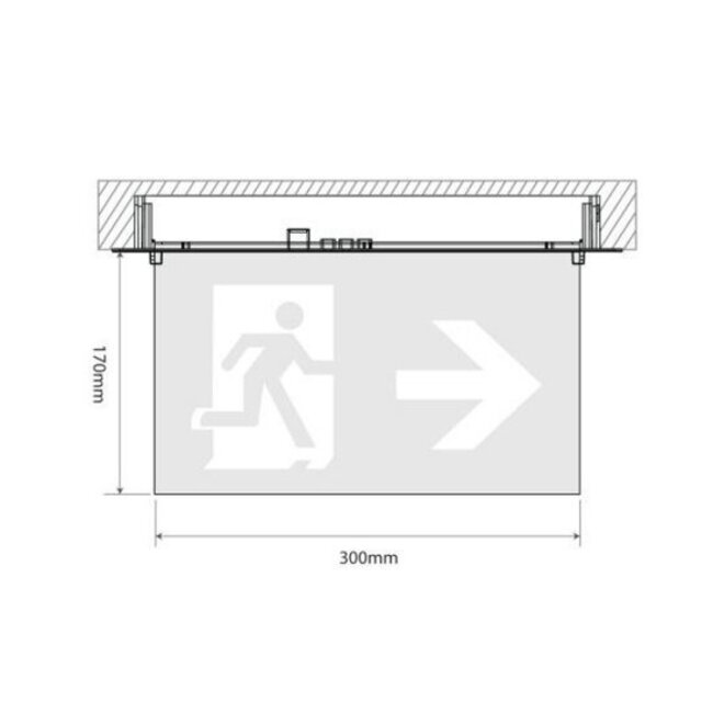 Normlights Bulkhead inbouw LED noodverlichting