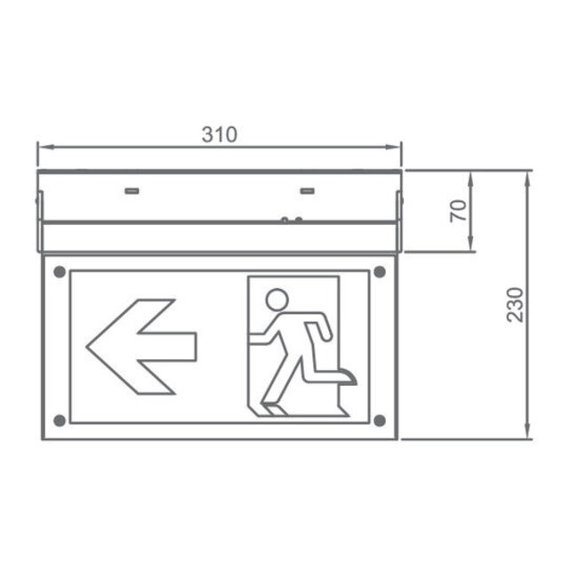 Normlights Bulkhead opbouw LED noodverlichting