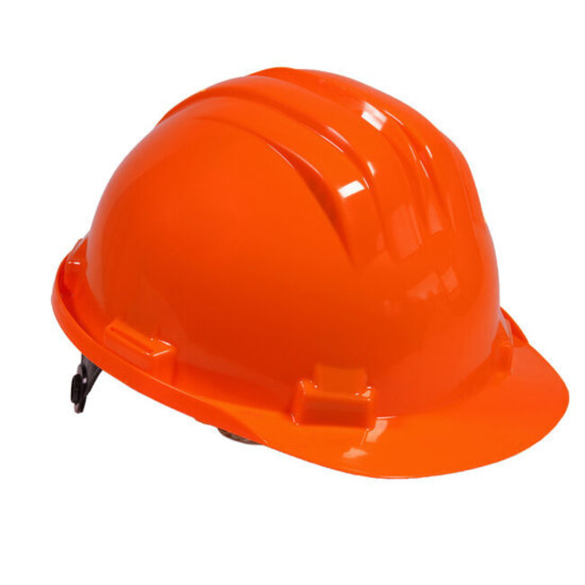 Oranje bouwhelm met verstelbare draaiknop