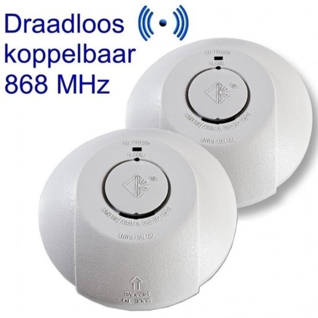 Fito Fito optische rookmelder draadloos koppelbaar 230V incl. 9V Lithium