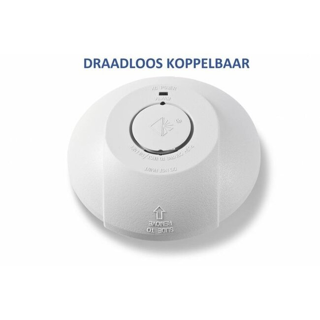Fito Fito optische rookmelder draadloos koppelbaar 230V incl. 9V Lithium
