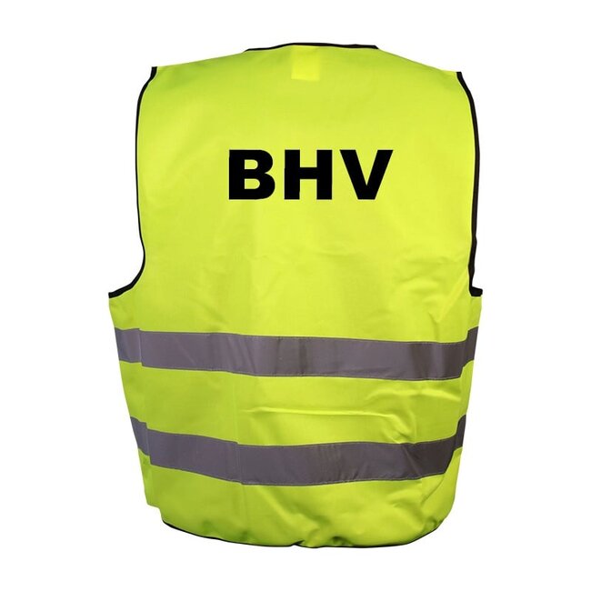 Hesje geel BHV opdruk voor/achter