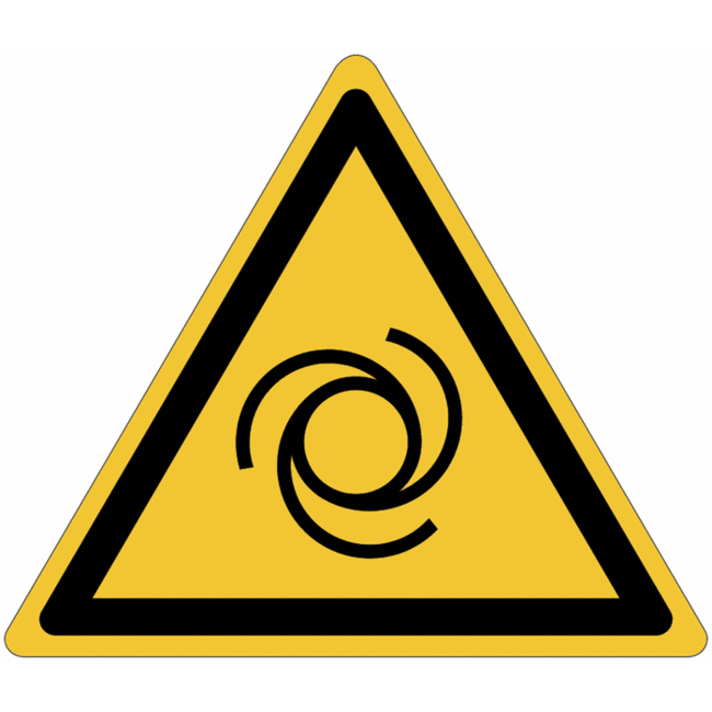 Waarschuwingssticker automatisch startende machine, op rol