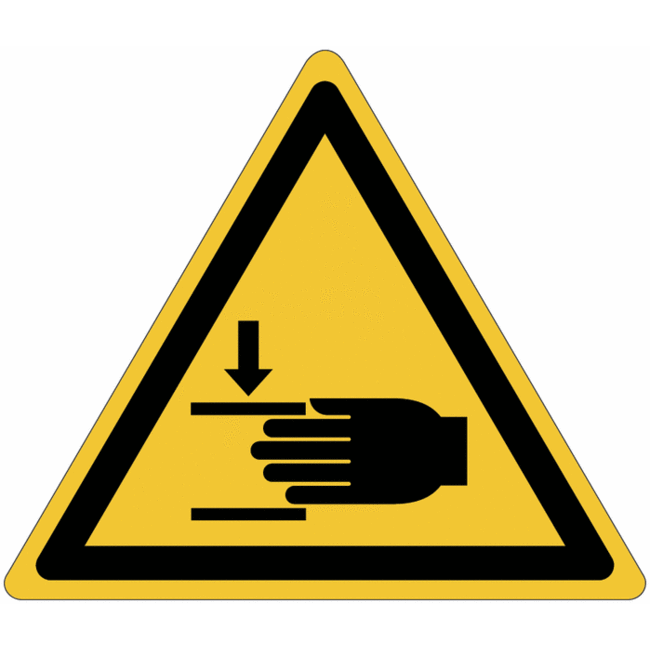 Waarschuwingssticker handbeklemming, op rol