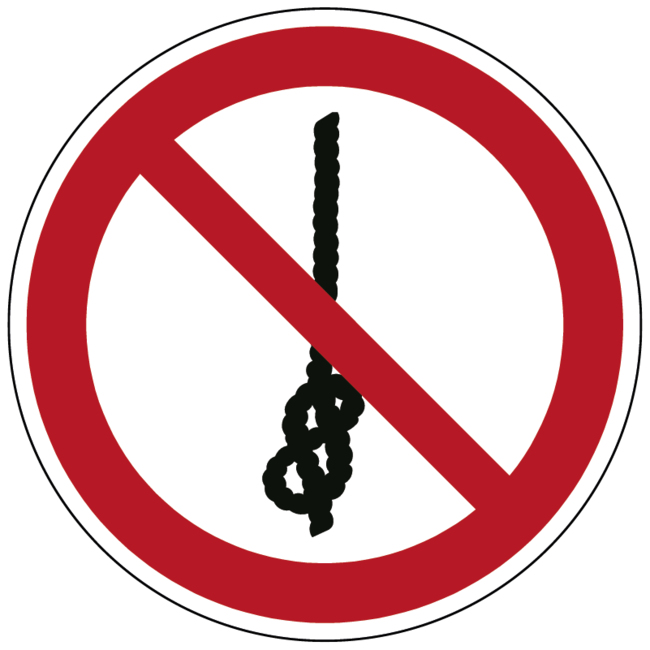 Verboden om knopen te maken pictogram