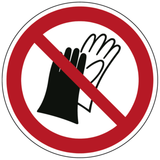 Dragen van handschoenen verboden
