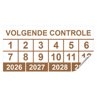Keuringssticker volgende controle rechthoek