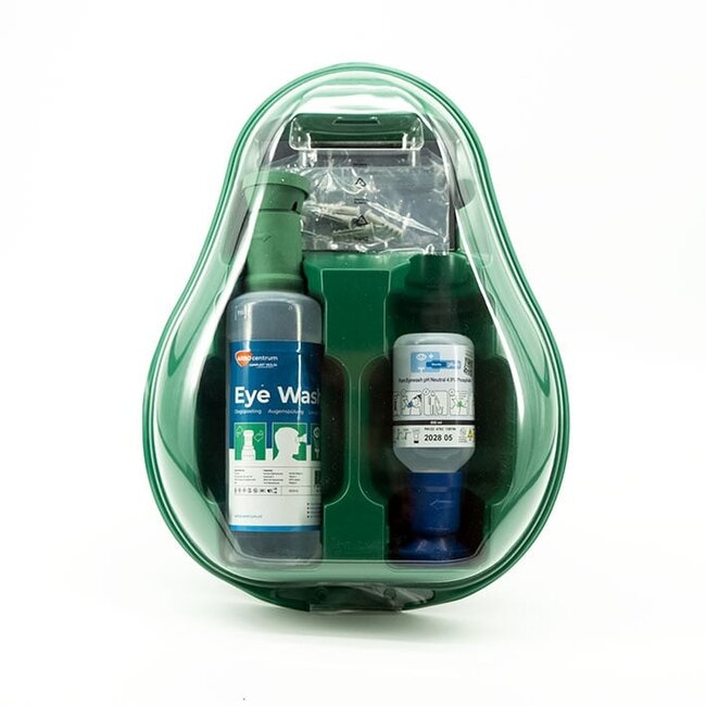 Oogspoelstation met 1 x 500 ml + 1 x 200 ml oogspoelflessen