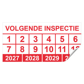 Keuringssticker volgende inspectie rechthoek