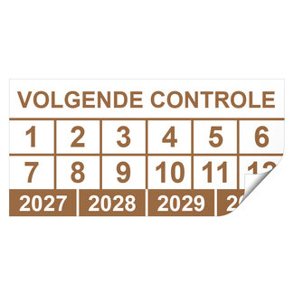 Keuringssticker volgende controle rechthoek