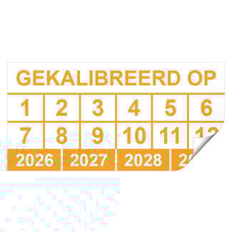 Keuringssticker gekalibreerd op rechthoek