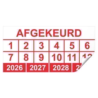 Keuringssticker afgekeurd rechthoek