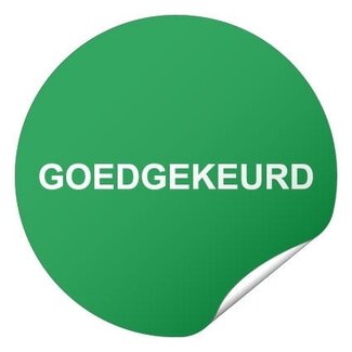 Keuringssticker goedgekeurd