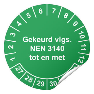 Keuringssticker NEN 3140