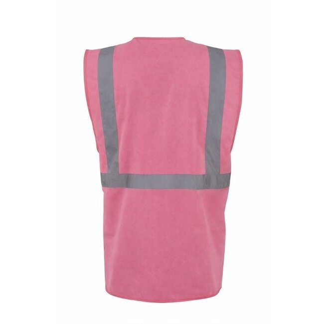 Veiligheidshesje met rits roze