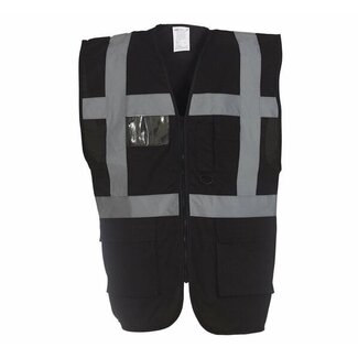 Veiligheidshesje met rits zwart