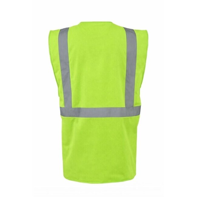 Veiligheidshesje met rits lime