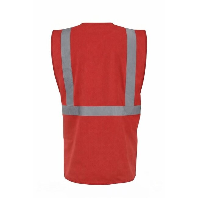 Veiligheidshesje met rits rood