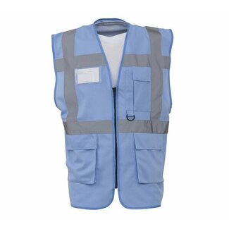 Veiligheidshesje met rits lichtblauw