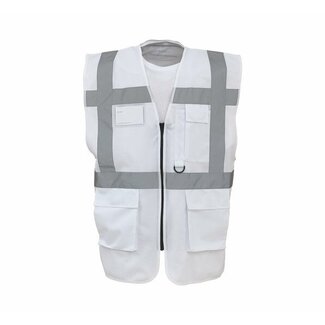 Veiligheidshesje met rits wit