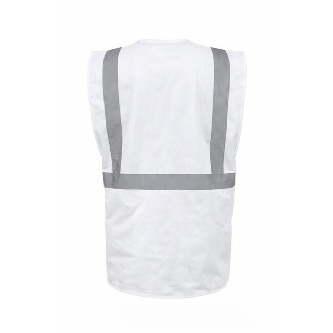 Veiligheidshesje met rits wit