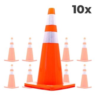 Safenorm 10-pack Verkeerskegel 70cm oranje - soepel