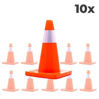 Safenorm 10-pack Verkeerskegel 45cm oranje - soepel
