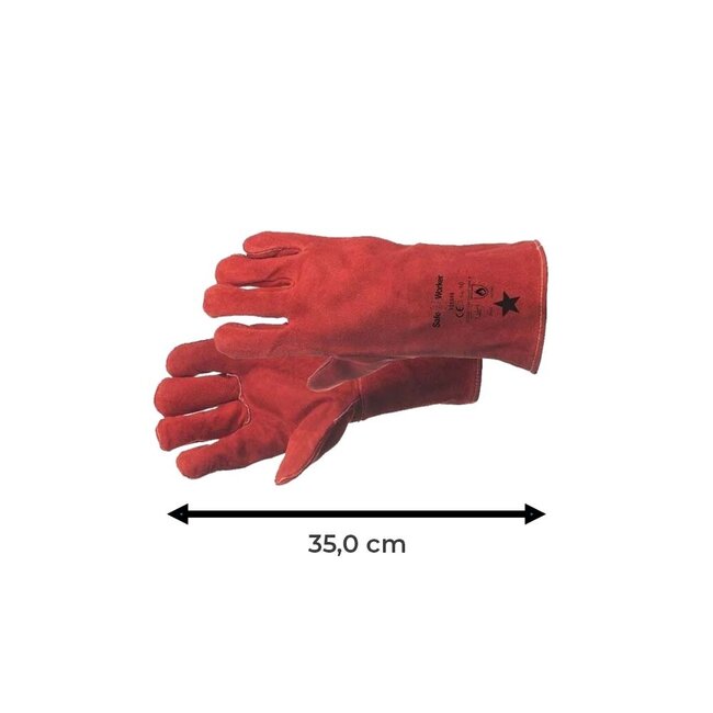 Safe Worker Werkhandschoenen rundsplit kap 35 cm hittebestendig maat 10