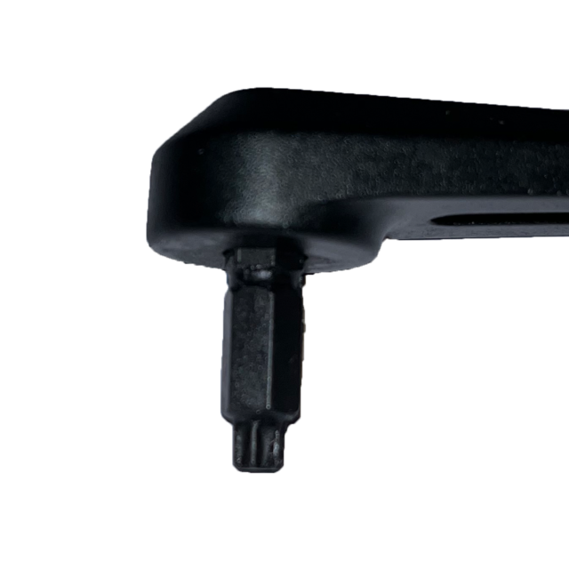 Spanhendel op steekas