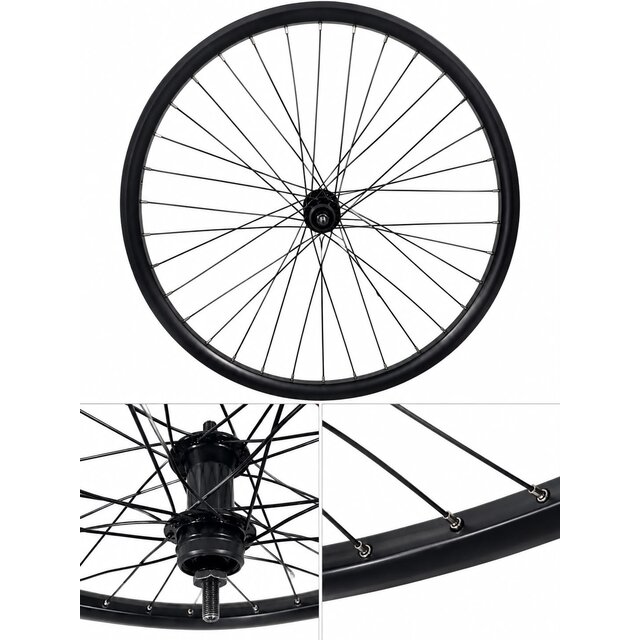 Gazelle voorwiel 1x36 Zac25 zwart ongeflensd Joytech D763DSE.