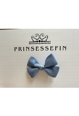 prinsessefin haarclip strikje Estelle lichtblauw met swarovski