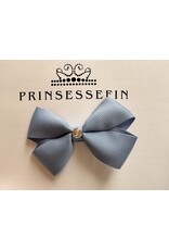 prinsessefin haarclip strik benedicte lichtblauw met swarovski