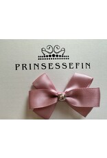 prinsessefin haarclip strik marietta oud roze met swarovski