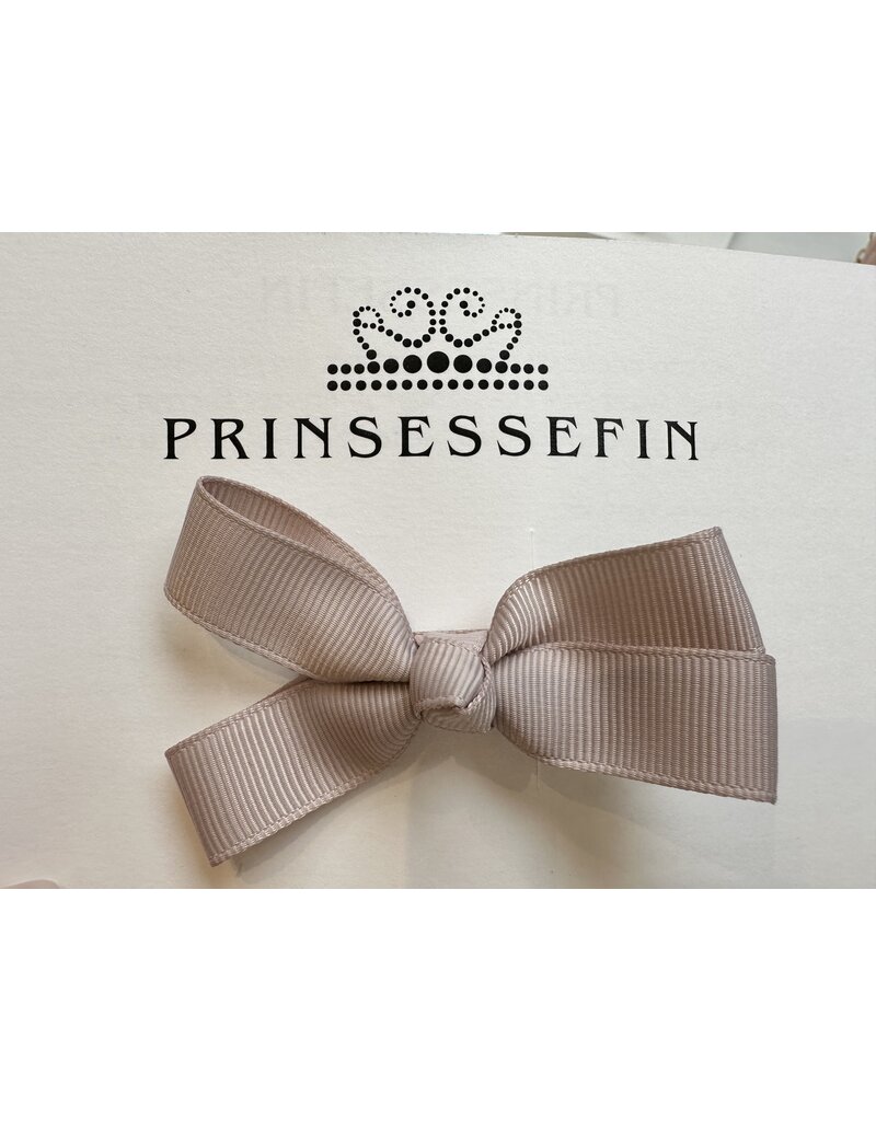 prinsessefin Haarclip strik  Martha Taupe (Medium)