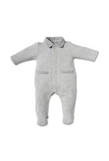First rompersuit   FIRST TEDDY ESSENTIALS GREY Pearl Grey