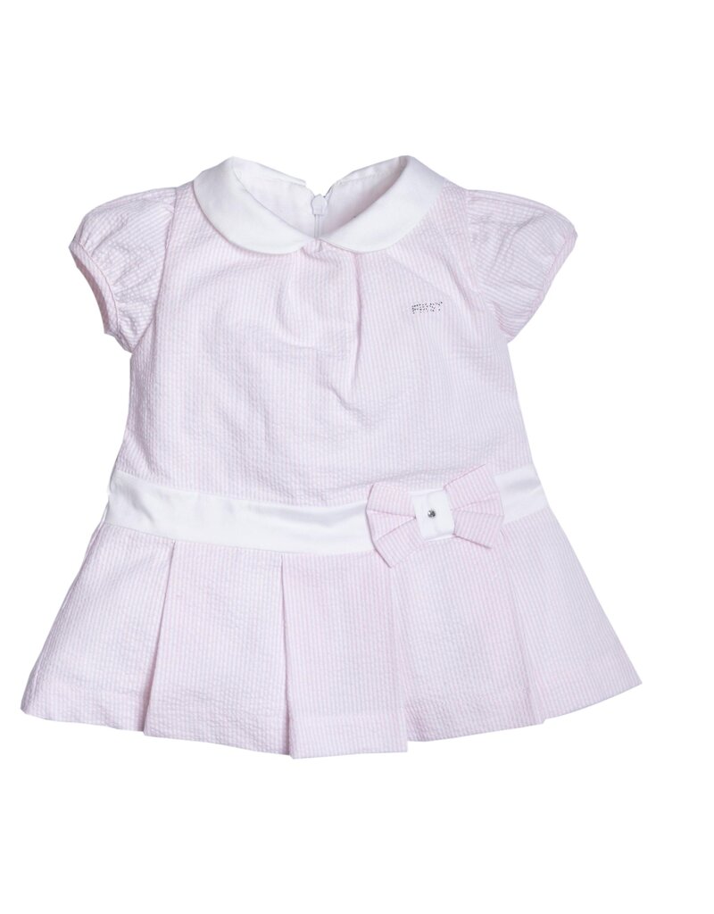 First First BO G polo dress striped white-pink