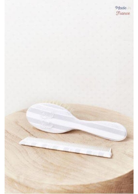 Tartine & Chocolat T&C borstel en kam gris clair