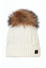Tartine & Chocolat T&C Bonnet Ecru met pels pompom