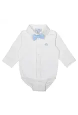 Natini Natini bodyshirt pierrot bow white-blue