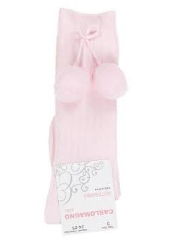 Kniekous met pompom T2 (22-23) Pale Pink