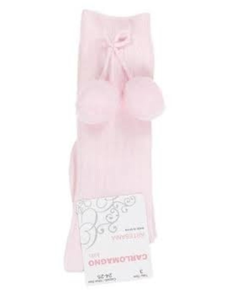 Kniekous met pompom T1 (20-21) Pale Pink