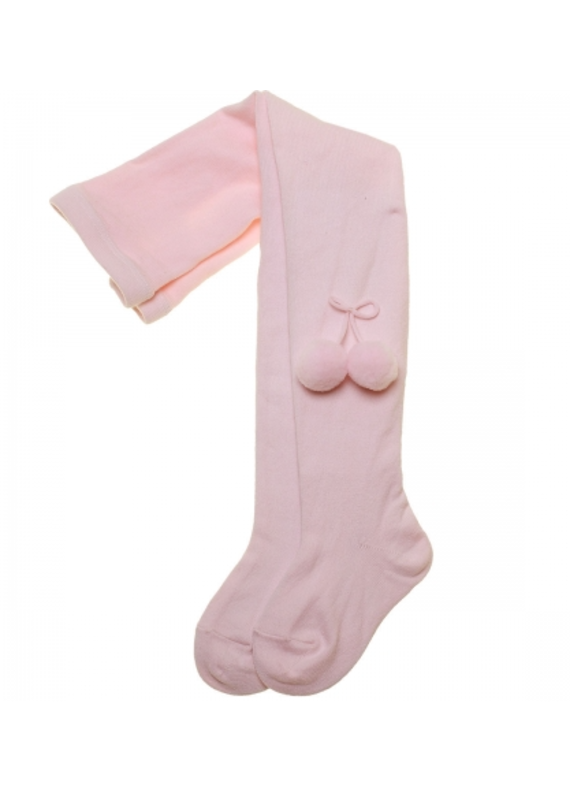 Collants met pompom - licht roze