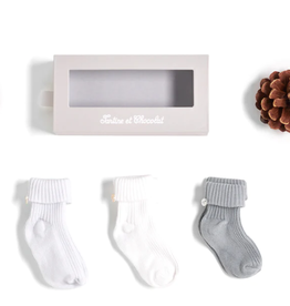 Tartine & Chocolat Tartine & chocolat set sokken - blauw  15/16