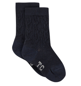 Tartine & Chocolat Tartine et Chocolat - Sokjes jongen - marine blauw - met structuur