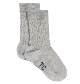 Tartine & Chocolat Tartine et Chocolat - Sokjes jongen - grijs met kabelstructuur