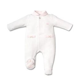 First rompersuit   ORSO PRETTY PINK White-Blush Pink