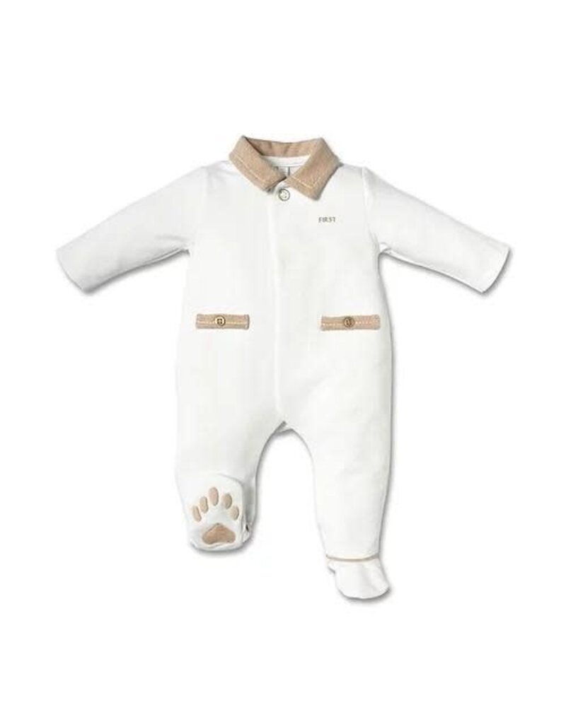 First First rompersuit   ORSO ESSENTIALS BEIGE White-Beige