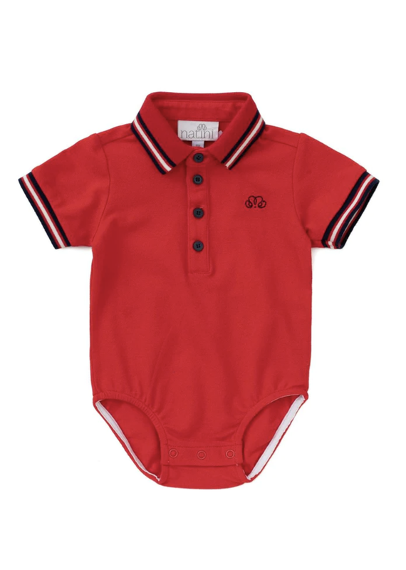 Natini Natini POLO BODY ANTON RED - DARK BLUE