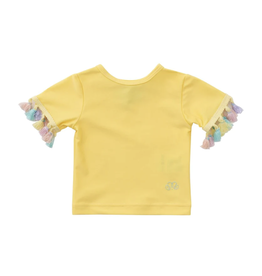 Natini Swimshirt ruffle 6M- Light yellow